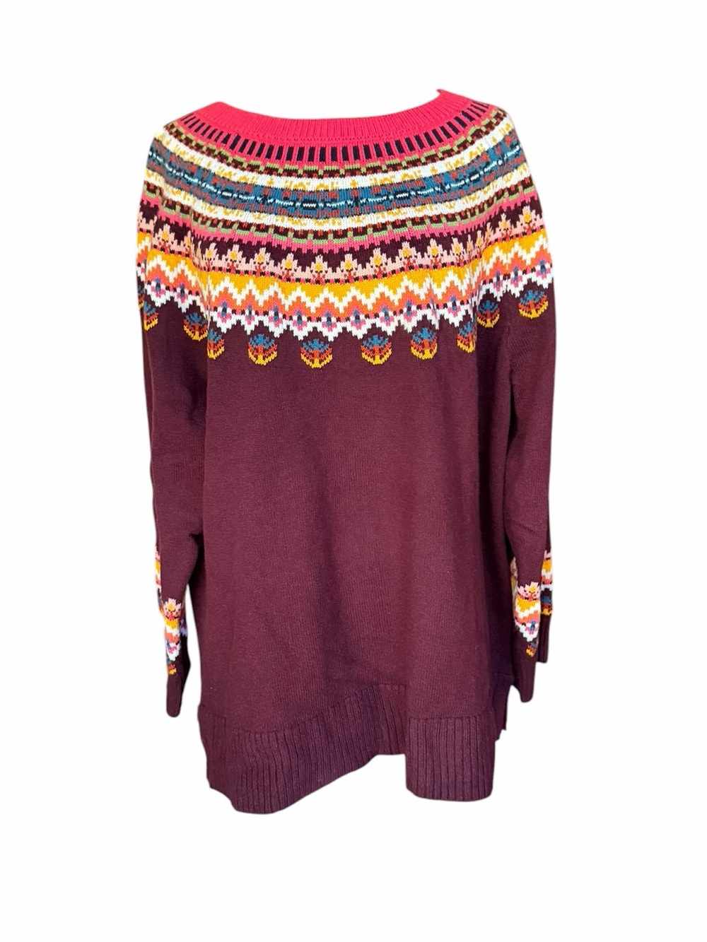 NWOT Talbots Fair Isle Yoke Crewneck Sweater